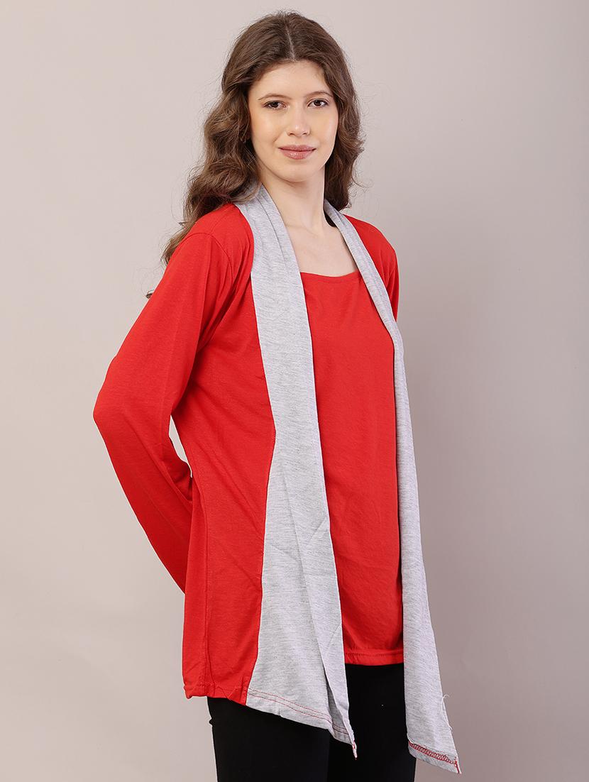 women color block asymmetric shrug - 21726443 - Standard Image - 2