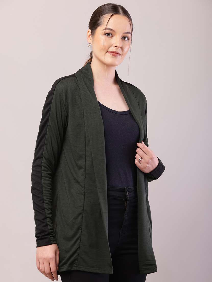 women solid long sleeve shrug - 21726459 -  Standard Image - 2