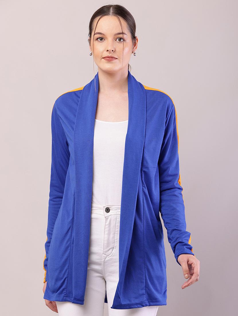 women color block long sleeve shrug - 21726460 - Zoom Image - 0