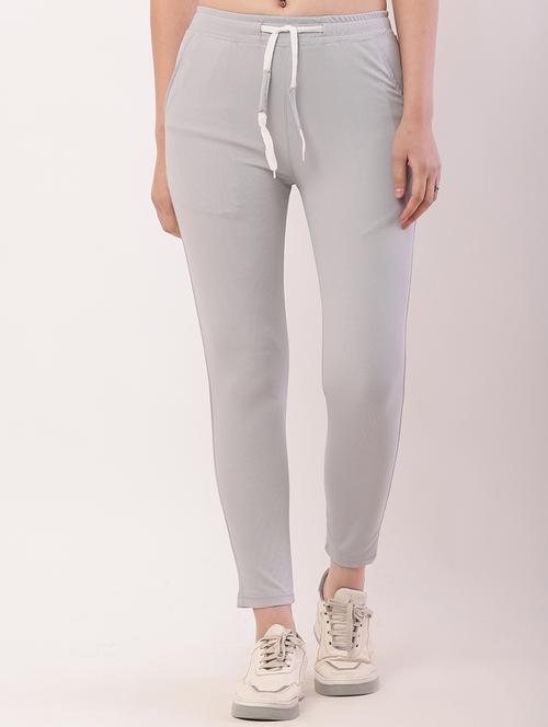 women solid mid rise track pant - 21727979 -  Standard Image - 0