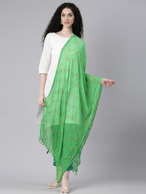 women green embellished dupatta - 21727999 - Standard Image - 0