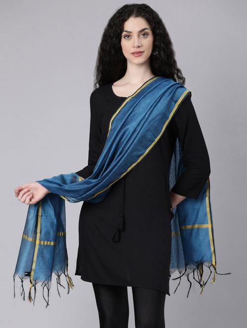 women blue solid dupatta - 21728008 - Standard Image - 0