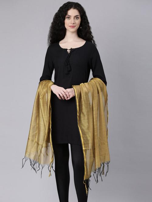 women mustard solid dupatta - 21728009 -  Standard Image - 0