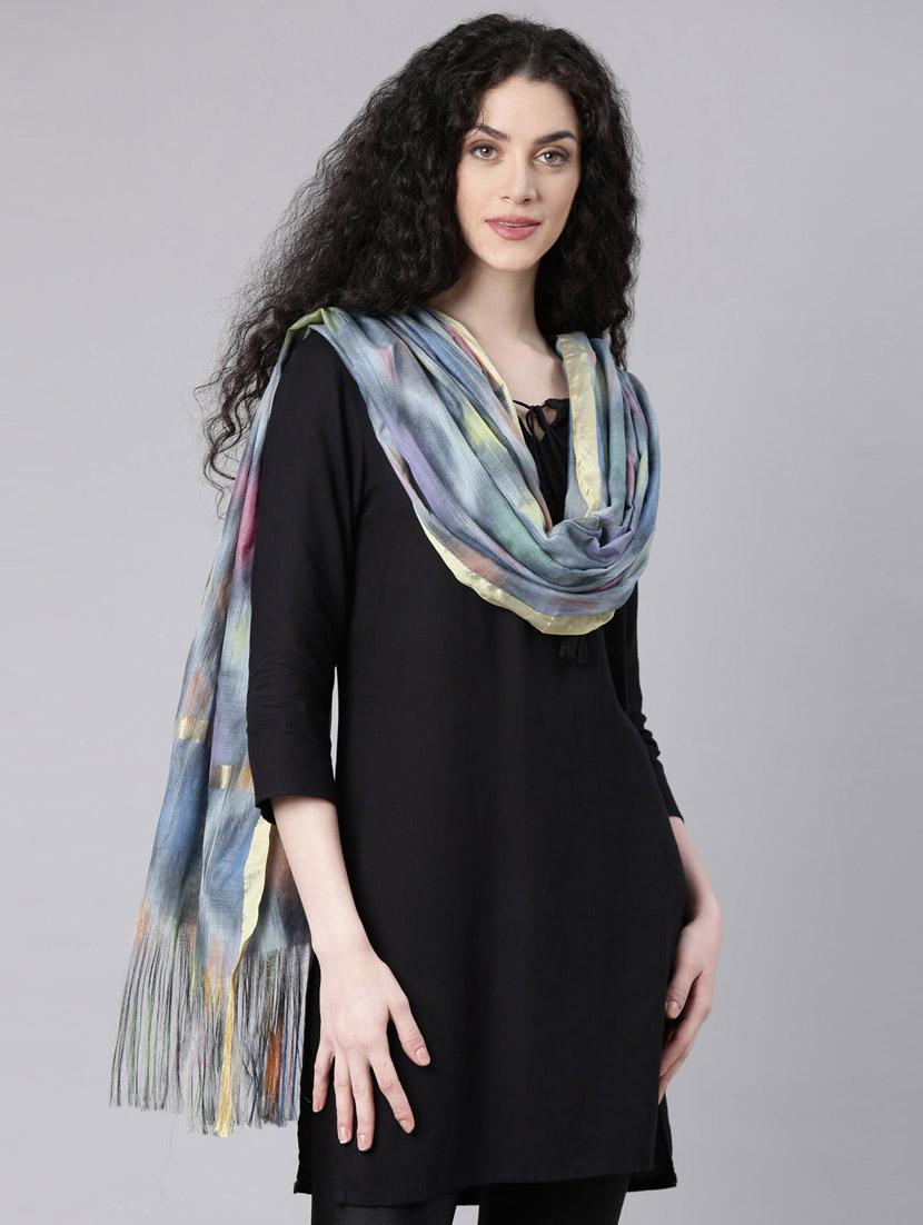women blue printed dupatta - 21728010 - Standard Image - 2
