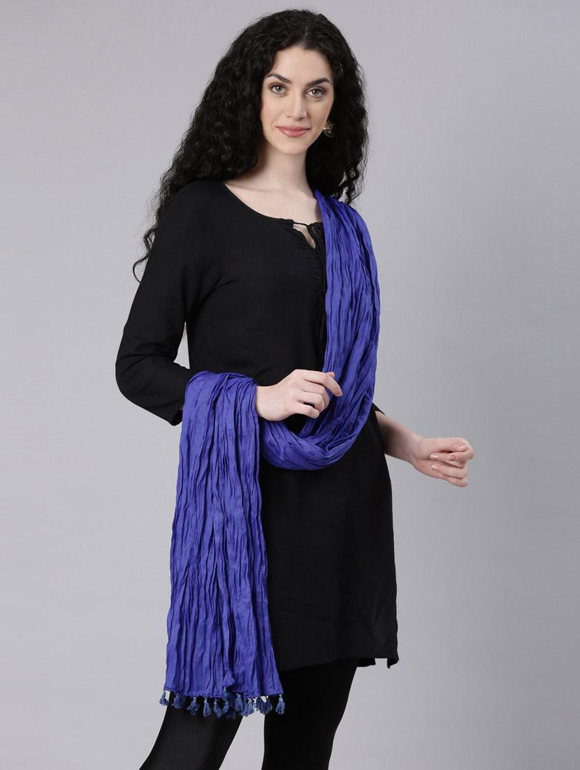 women blue solid dupatta - 21728014 - Standard Image - 2