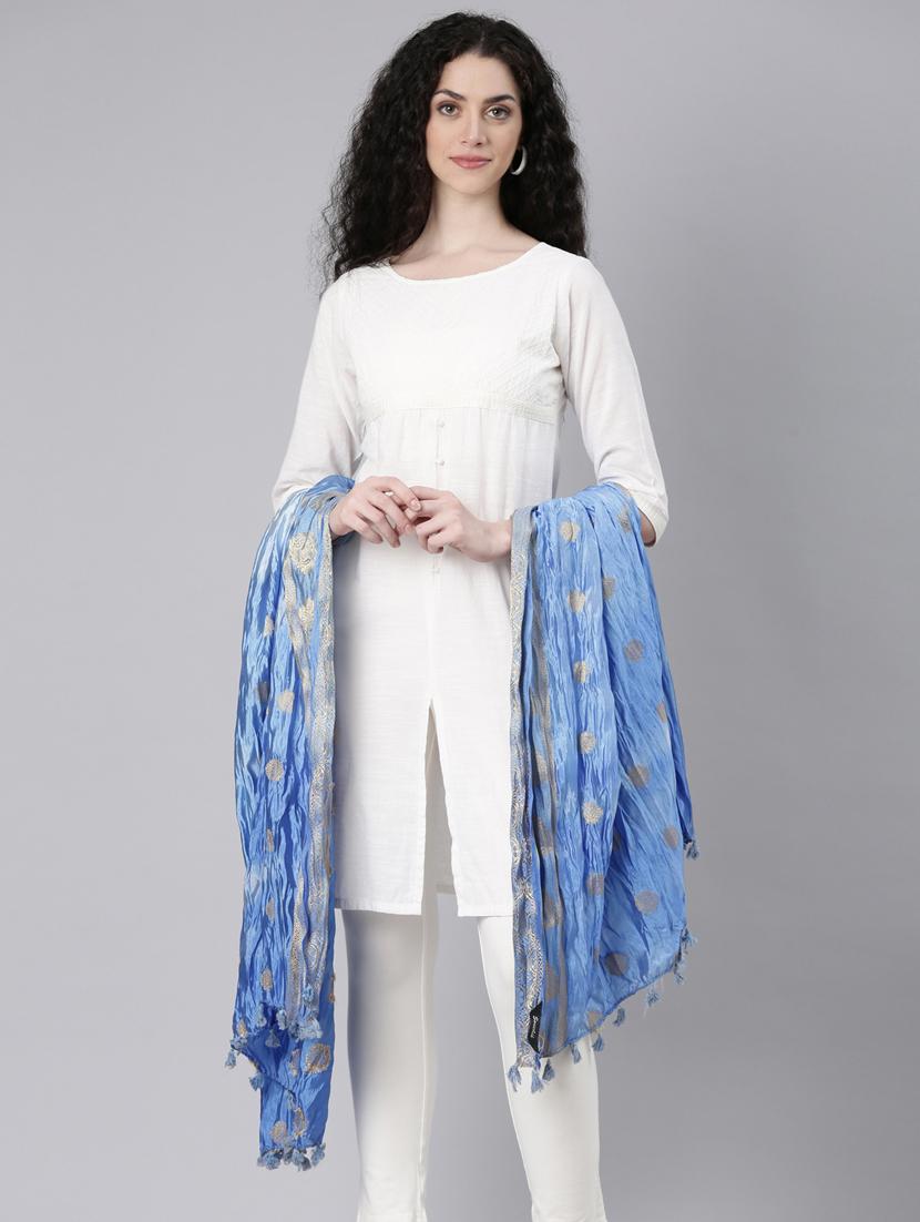 women blue printed dupatta - 21728019 - Zoom Image - 0