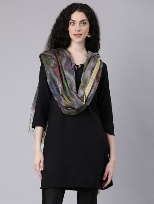 women grey printed dupatta - 21728024 -  Standard Image - 0