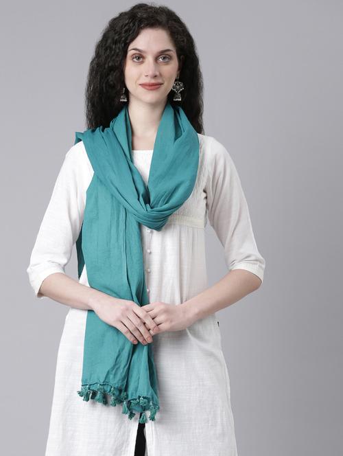 blue cotton dupatta - 21728027 -  Standard Image - 0