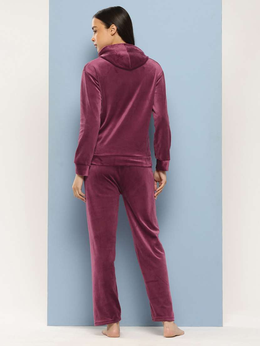 women hoodie and track pant co-ord set - 21728099 -  Standard Image - 2