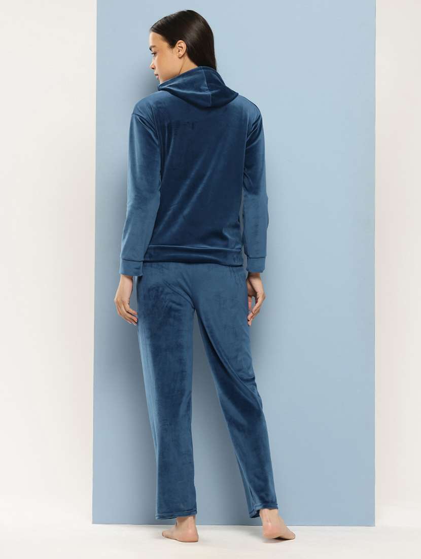 women hoodie and track pant co-ord set - 21728101 - Standard Image - 2