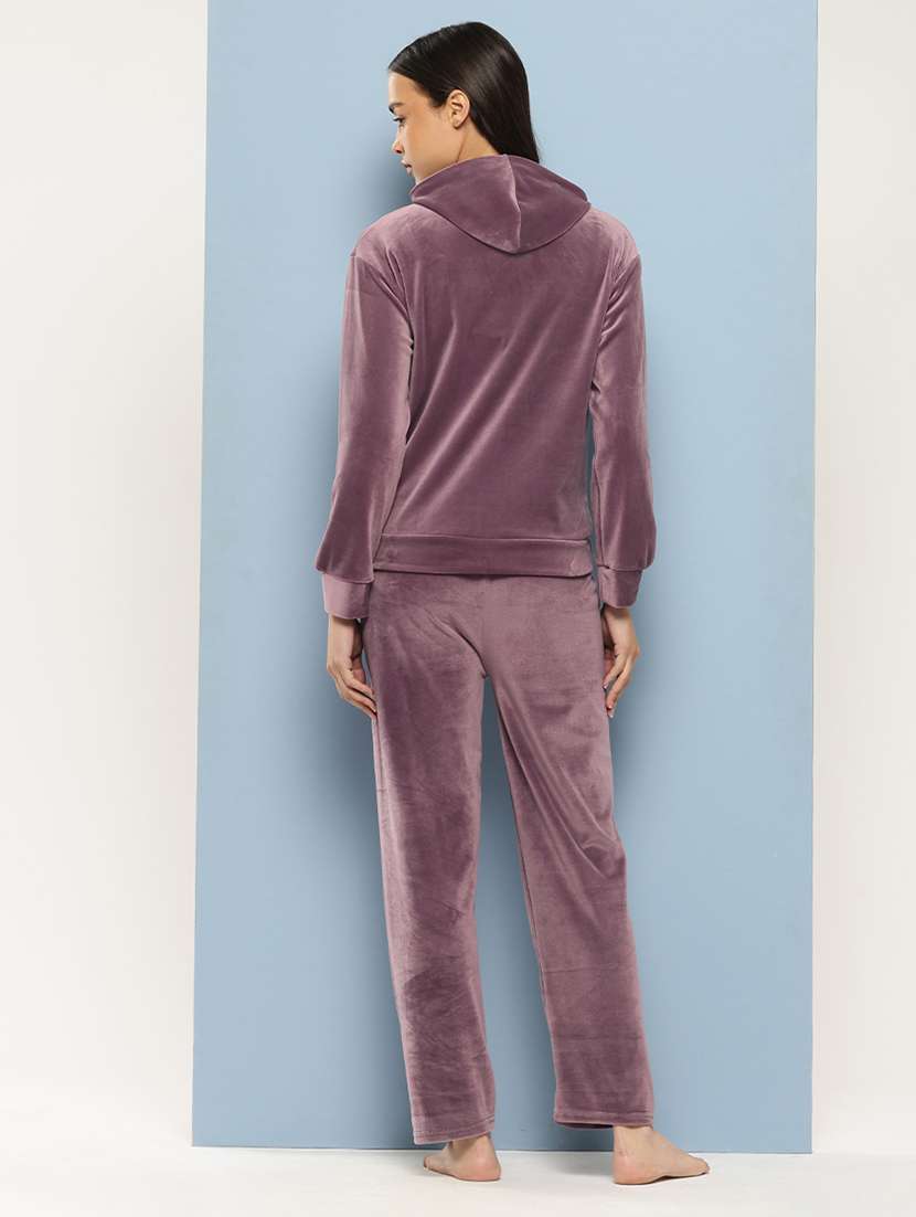 women hoodie and track pant co-ord set - 21728102 -  Standard Image - 2