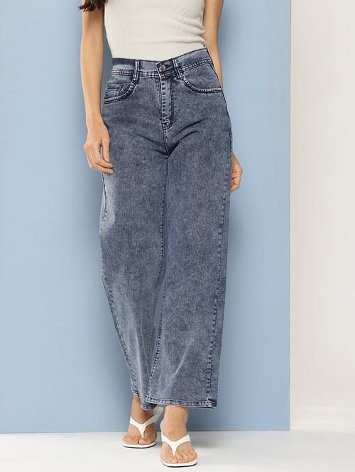 women solid high rise straight fit jean - 21728117 - Standard Image - 0