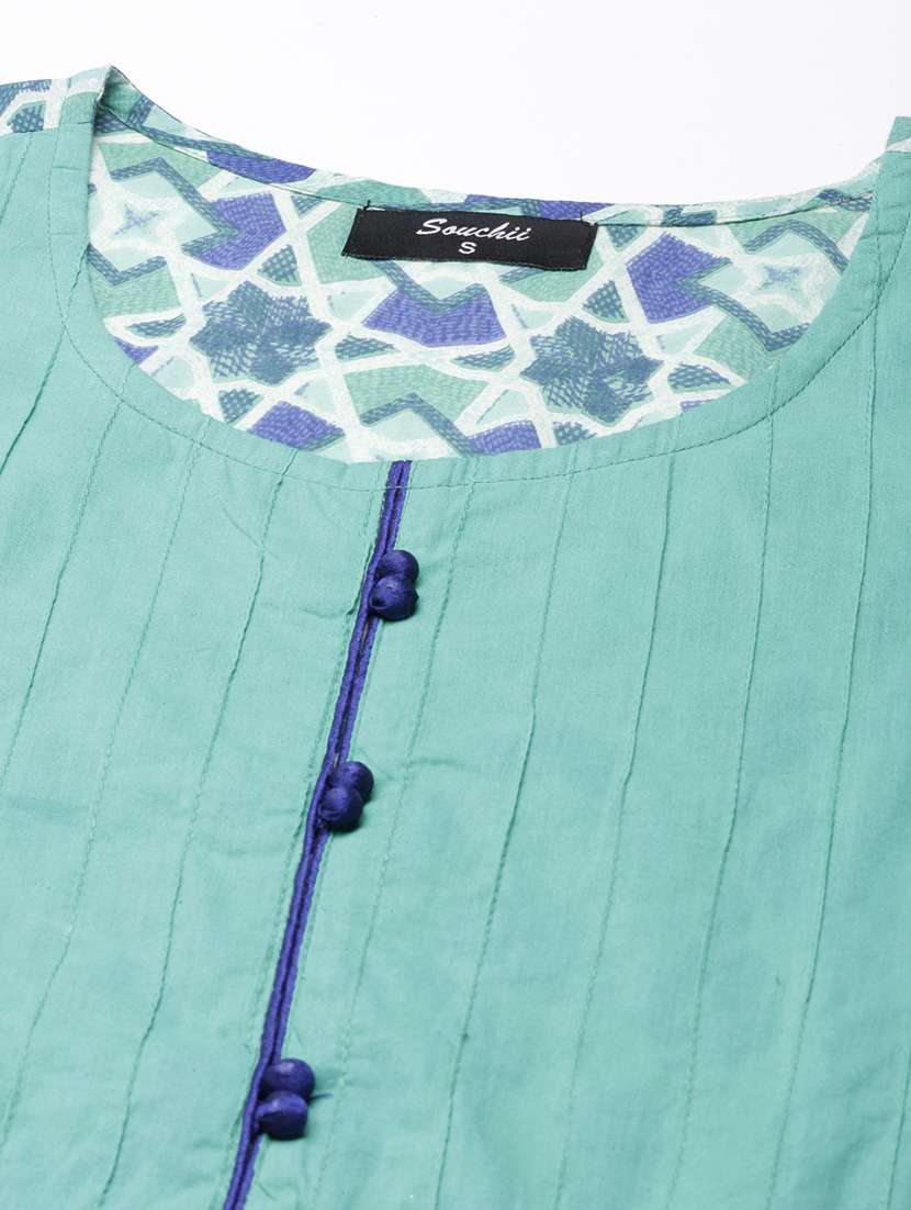 women printed round neck flared kurta - 21728264 -  Standard Image - 7