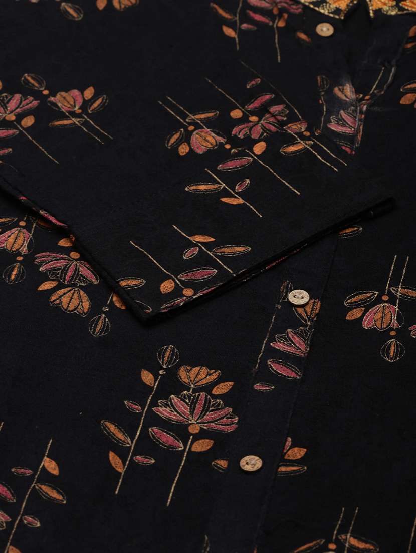 women printed three quarter sleeve straight kurta - 21728281 -  Standard Image - 7