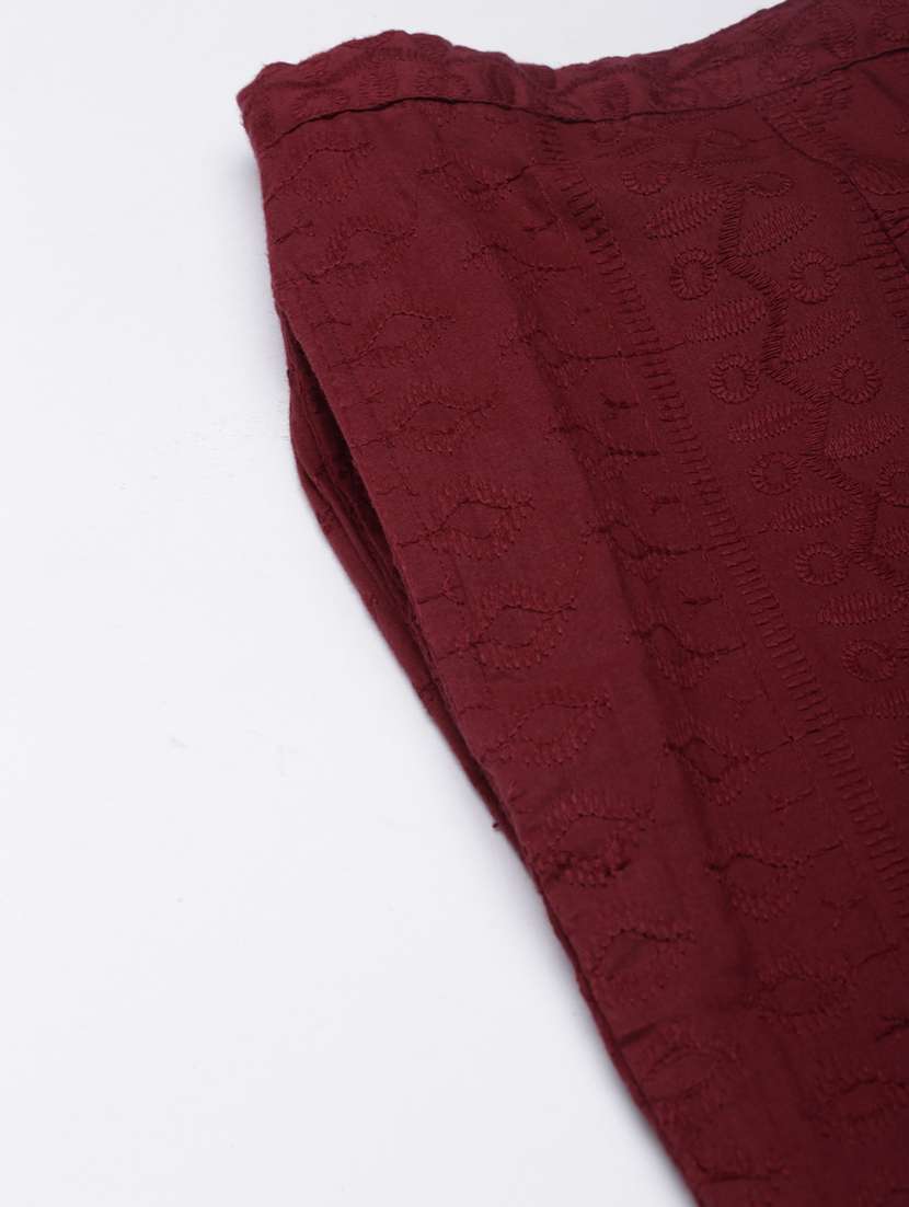 women mid rise embroidered tapered pant - 21728292 -  Standard Image - 7