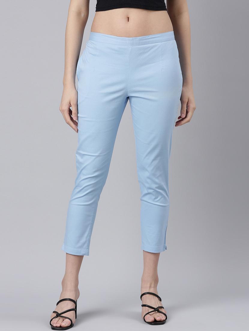 women mid rise solid cigarette pant - 21728305 - Zoom Image - 0