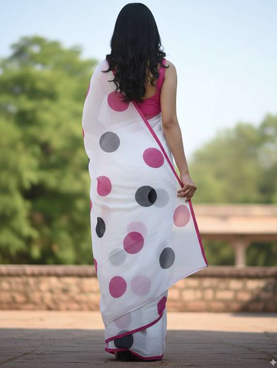 women printed casual wear saree with blouse - 21728380 - Standard Image - 2