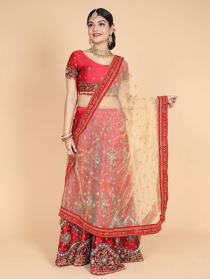 women embroidered lace work dupatta - 21728417 - Zoom Image - 0