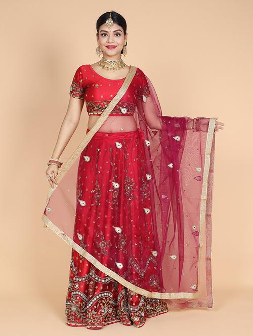 women embroidered lace work dupatta - 21728420 -  Standard Image - 0