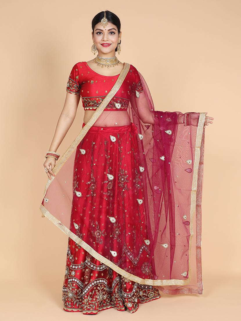 women embroidered lace work dupatta - 21728420 -  Zoom Image - 0