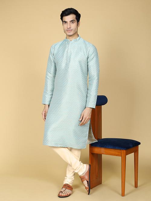 men self design kurta churidar ethnic wear set - 21728531 -  Standard Image - 0