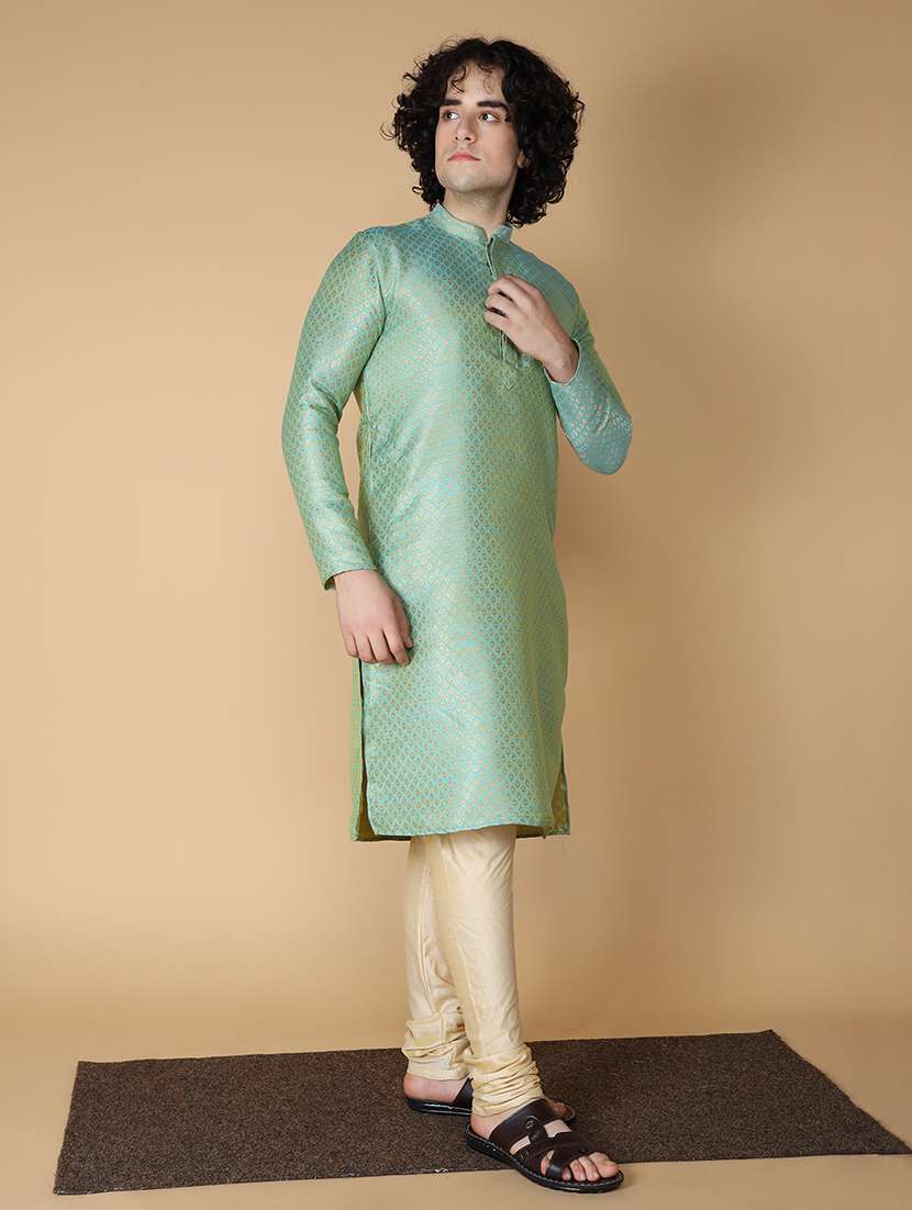 men self design kurta churidar ethnic wear set - 21728532 - Standard Image - 2