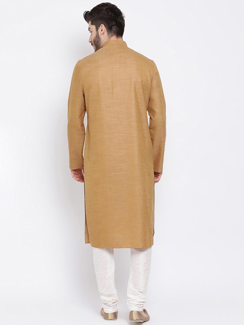 men mandarin neck self design kurta churidar set - 21728663 - Standard Image - 2