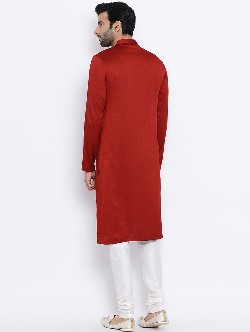 men solid kurta churidar ethnic wear set - 21728690 - Standard Image - 2