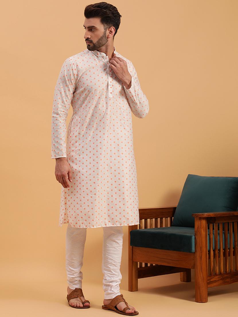 men self design kurta churidar ethnic wear set - 21728715 - Zoom Image - 0