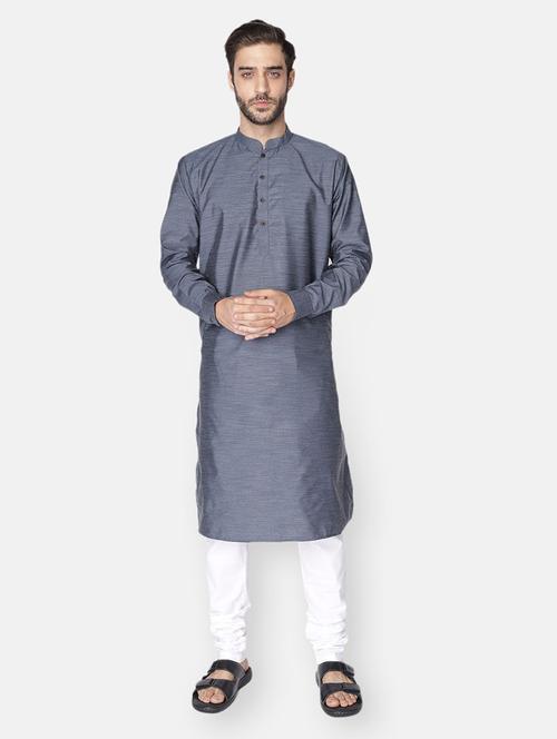 men long sleeve kurta churidar ethnic wear set - 21728737 -  Standard Image - 0