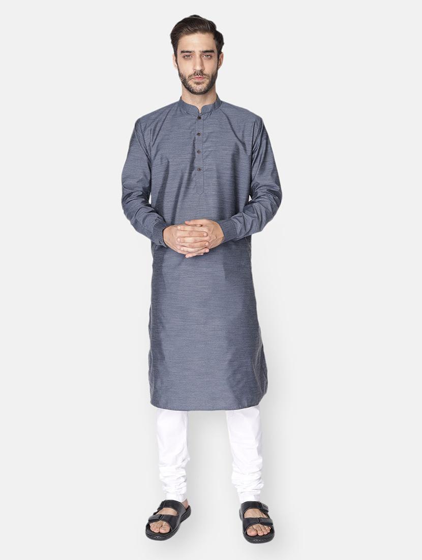 men long sleeve kurta churidar ethnic wear set - 21728737 -  Zoom Image - 0