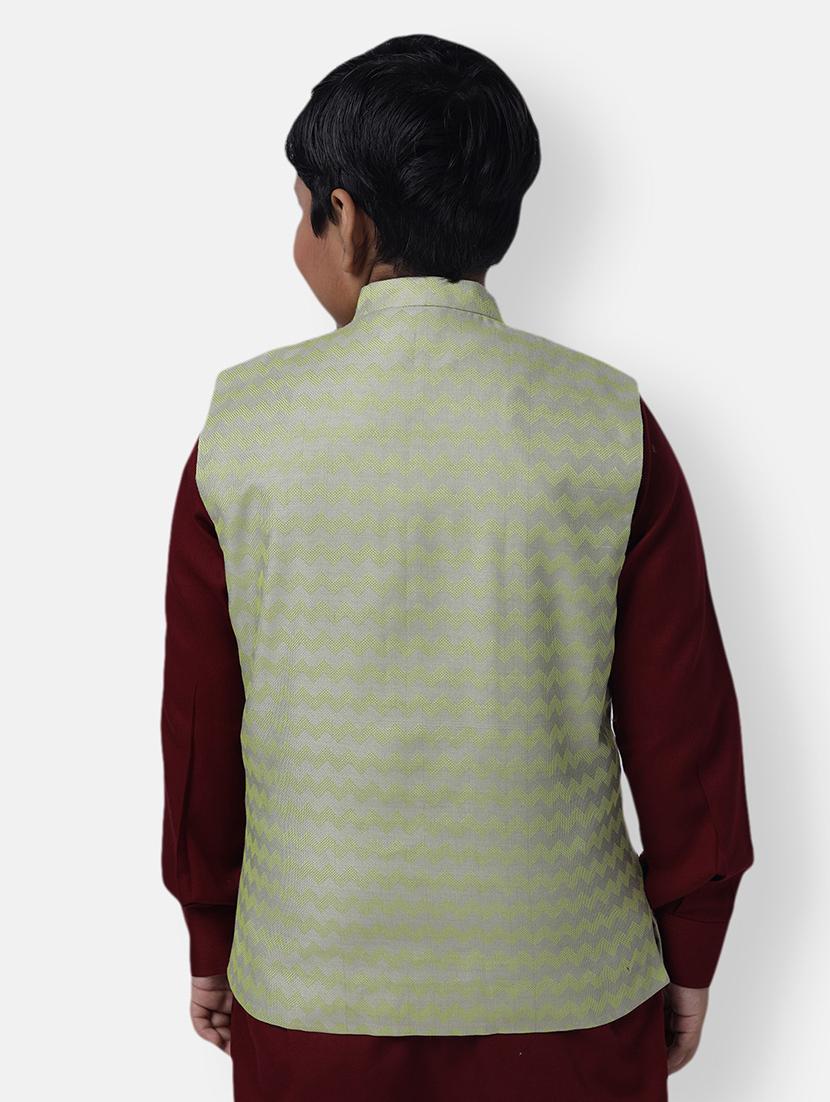 boys chevron sleeeveless nehru jacket - 21728770 - Standard Image - 2