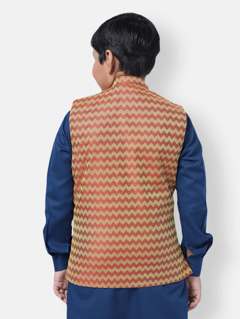boys self design nehru jacket - 21728771 - Standard Image - 2