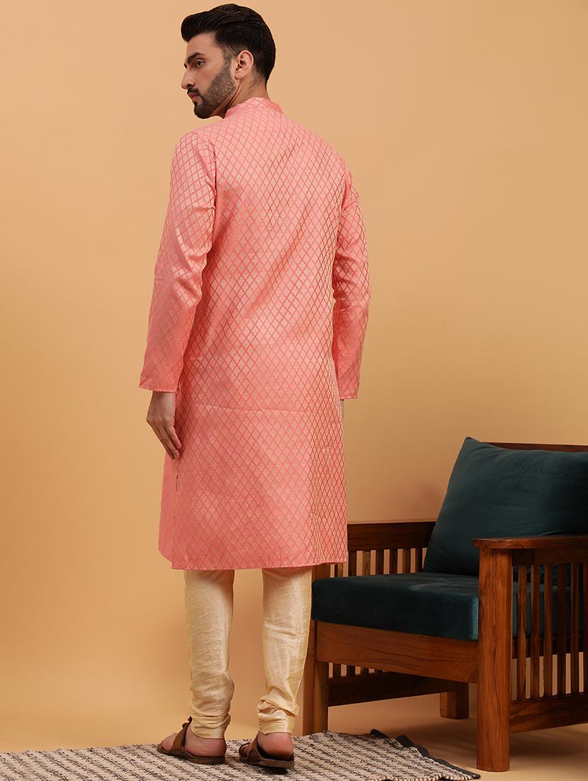 men mandarin neck long sleeve festive wear kurta - 21728848 - Standard Image - 2