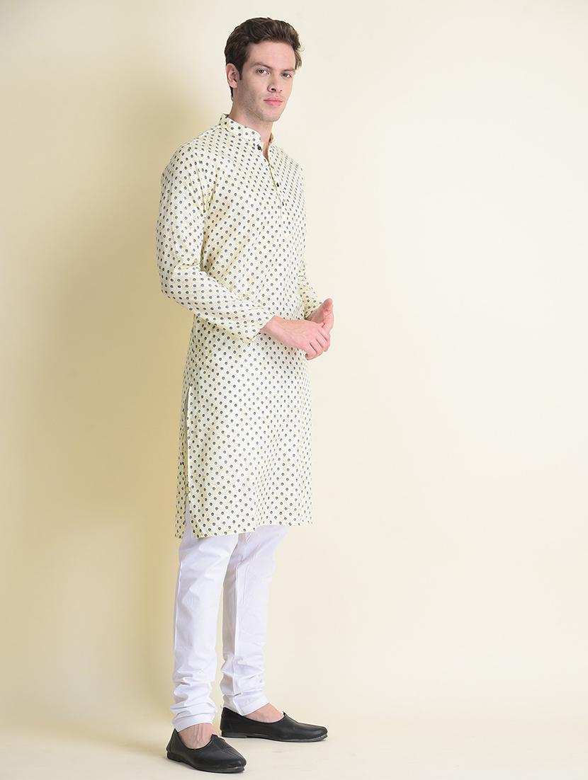 men printed kurta churidar ethnic wear set - 21728864 - Standard Image - 2
