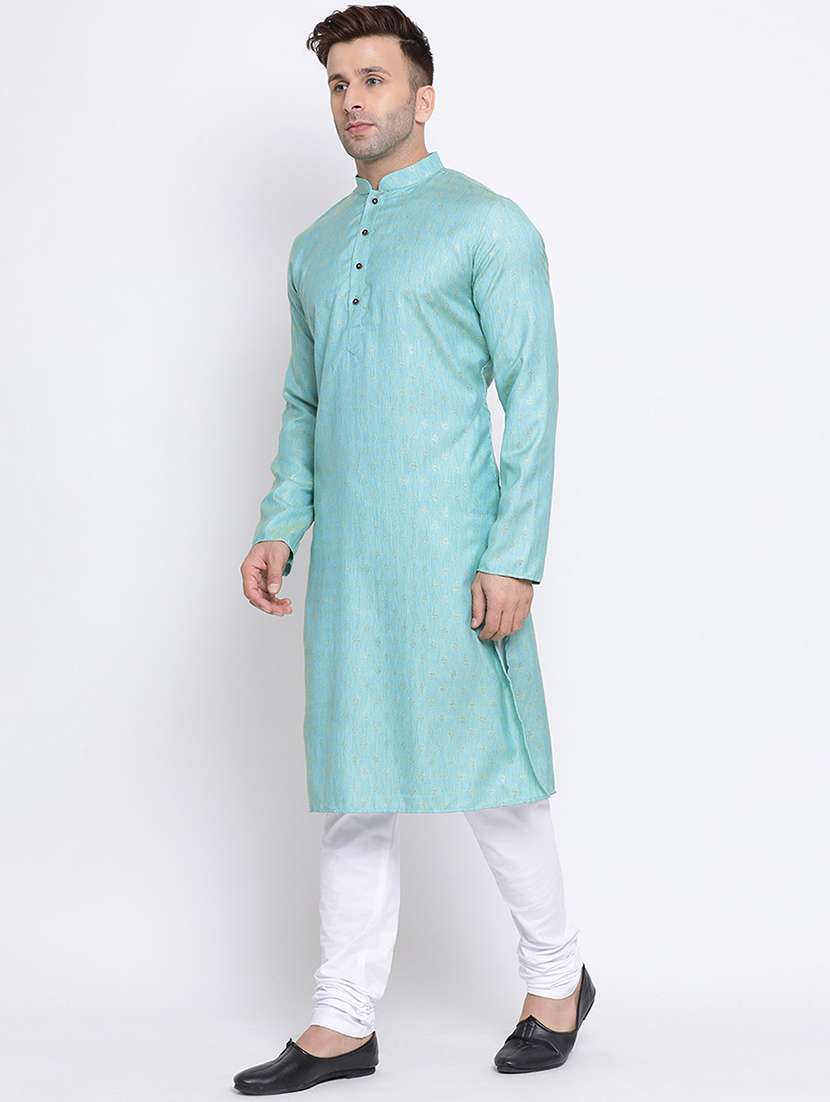 men self design mandarin neck kurta  - 21728902 -  Standard Image - 2