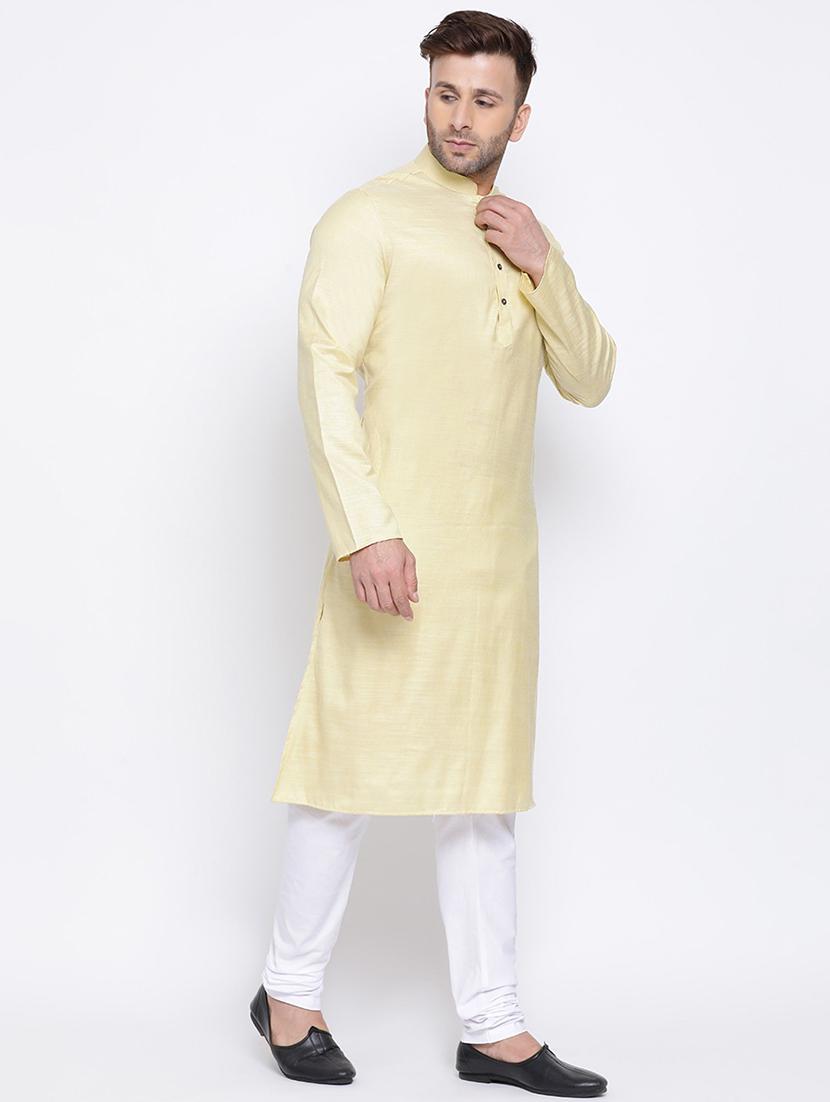 men solid mandarin neck kurta - 21728908 - Standard Image - 2