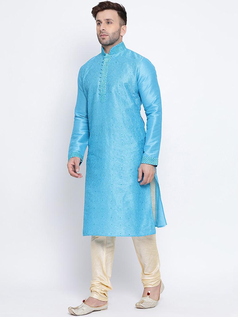 men self design long sleeve kurta - 21728921 - Standard Image - 2