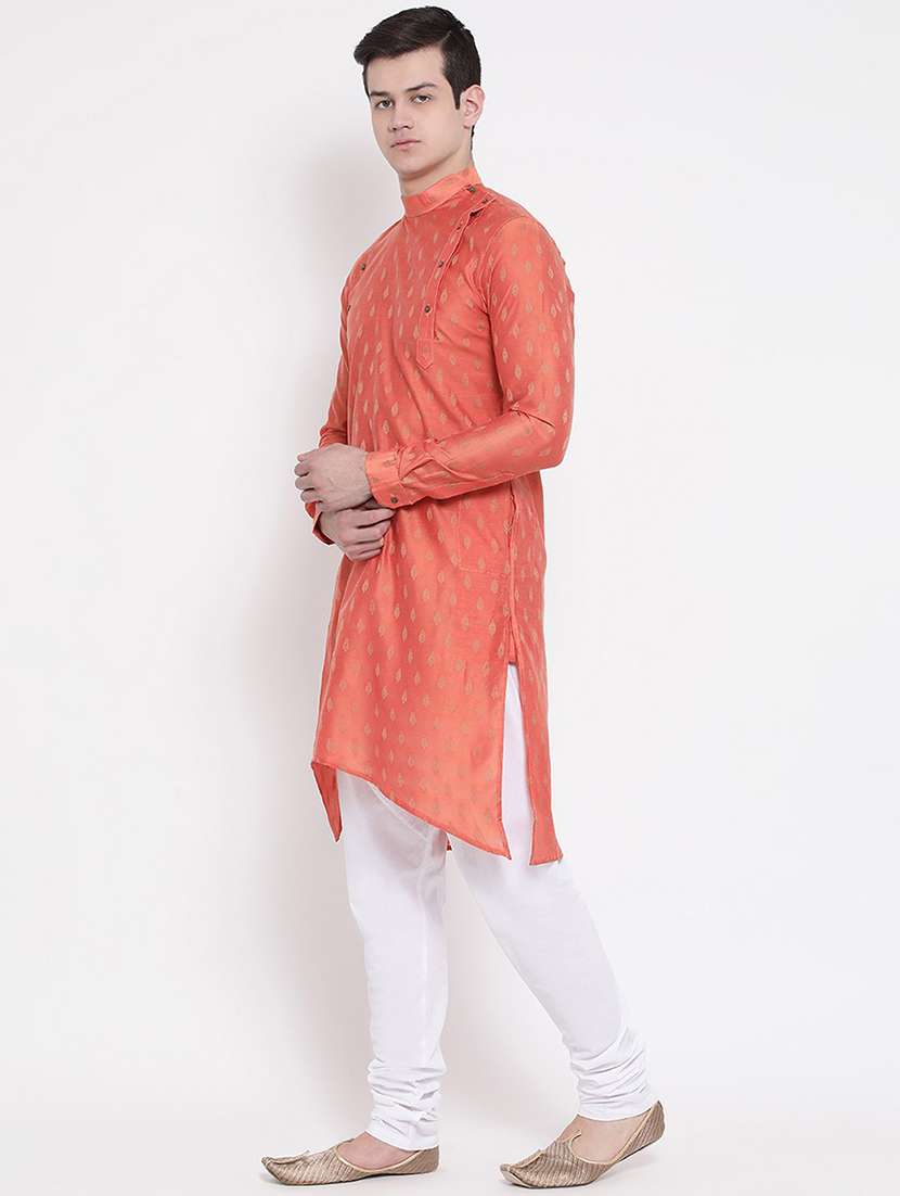 men self design long sleeve kurta - 21728922 - Standard Image - 2