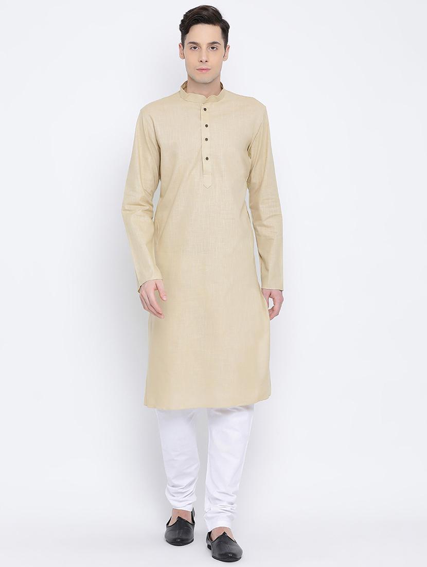 men solid mandarin neck kurta - 21728924 - Zoom Image - 0