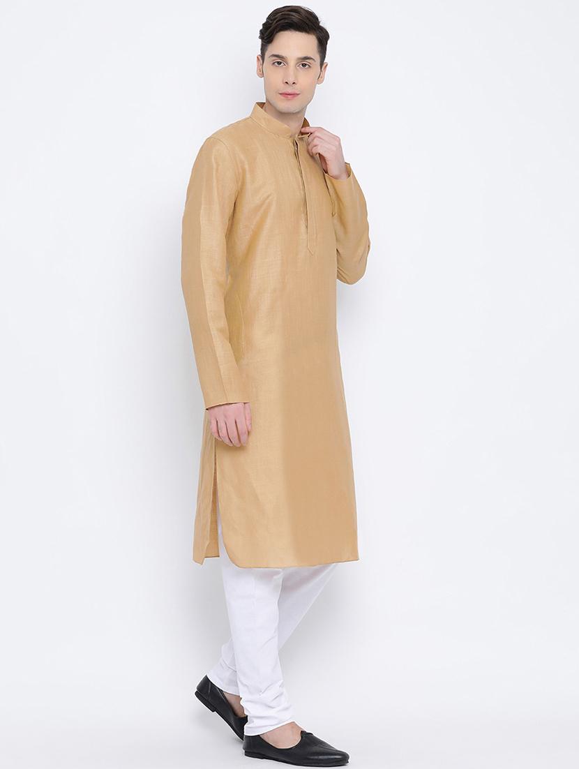 men solid mandarin neck kurta - 21728938 - Standard Image - 2