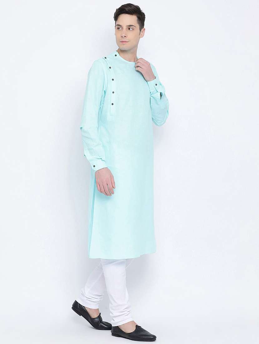men solid long sleeve kurta  - 21728948 -  Standard Image - 2