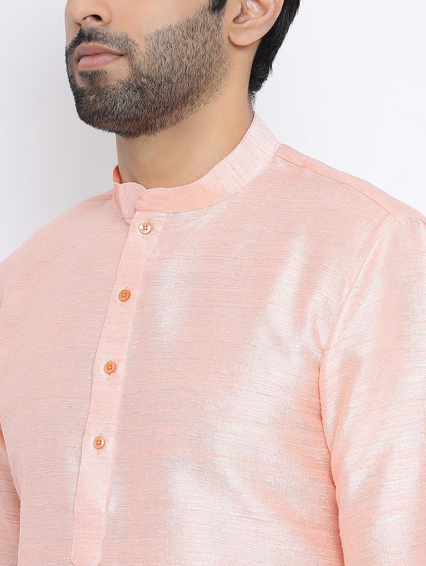 men solid mandarin neck long kurta - 21728958 - Standard Image - 2