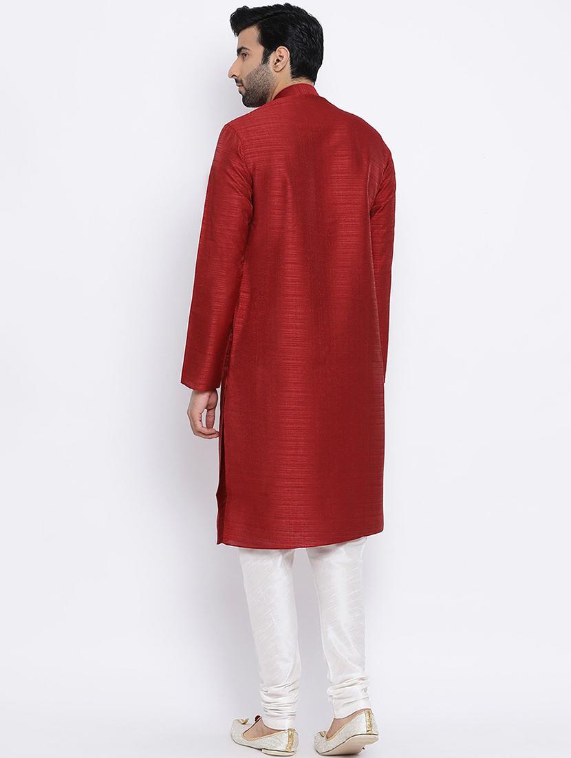 men solid mandarin neck long kurta - 21728967 - Standard Image - 2