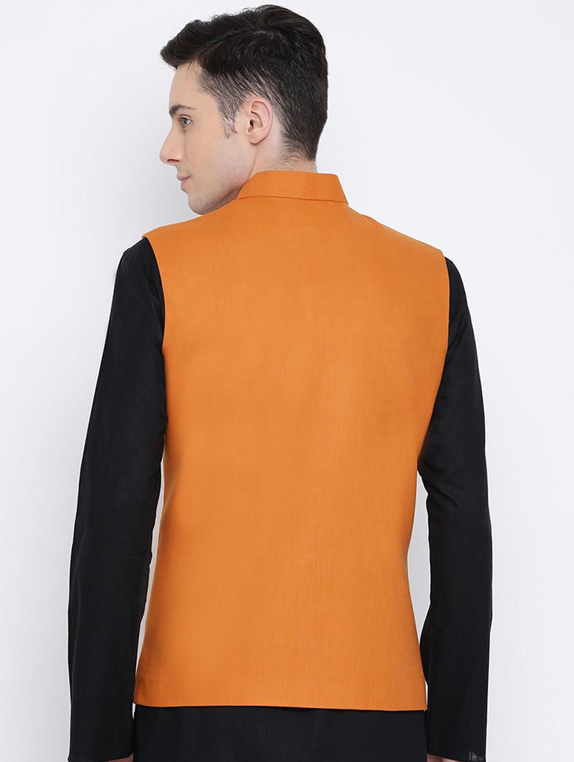 men self design sleeveless nehru jacket - 21729107 - Standard Image - 2
