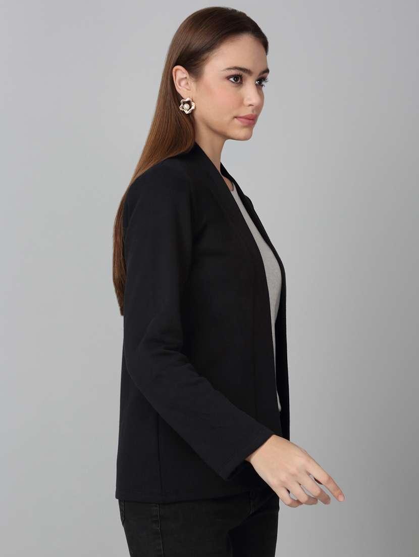 women solid long sleeve shrug - 21729130 -  Standard Image - 2