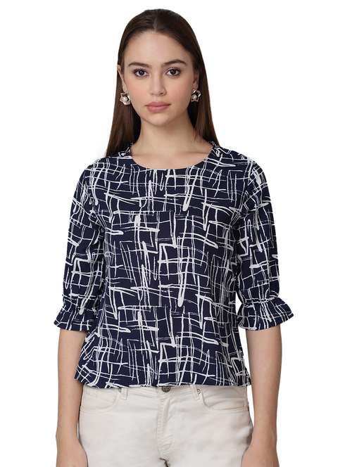 women printed round neck top - 21729163 -  Standard Image - 0