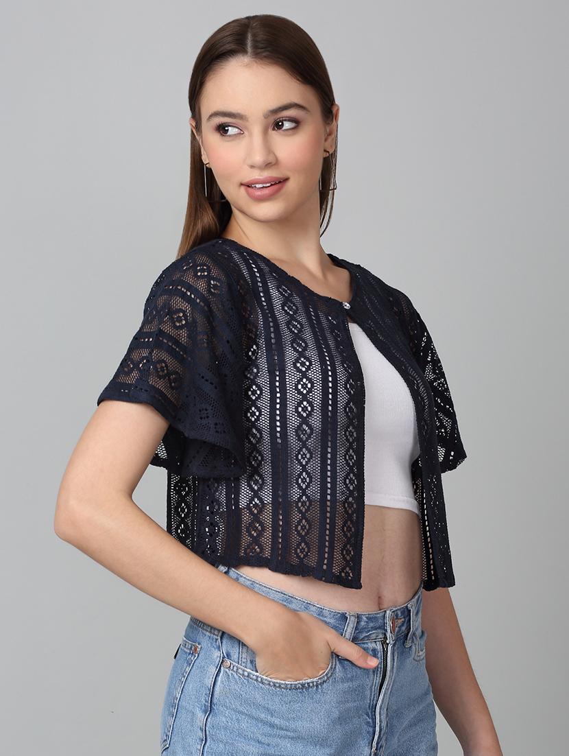 women self design regular shrug - 21729179 - Standard Image - 2
