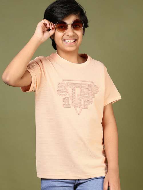 boys printed round neck t-shirt