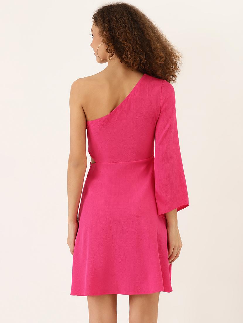 women pink solid a-line dress - 21729540 - Standard Image - 2